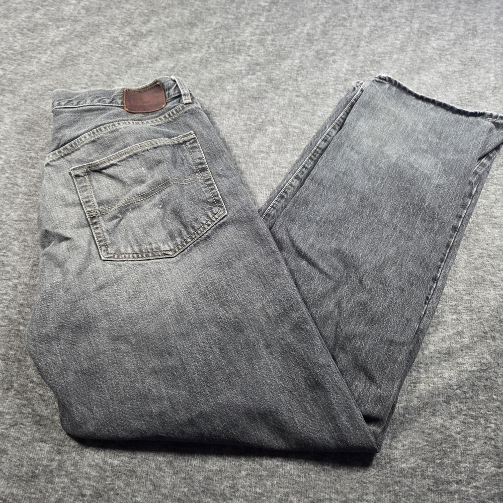 Polo Ralph Lauren Jeans Mens 36x31 Gray Distressed Straight Denim Polo Jeans VTG